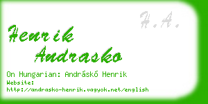 henrik andrasko business card