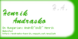 henrik andrasko business card